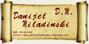 Danijel Miladinski vizit kartica